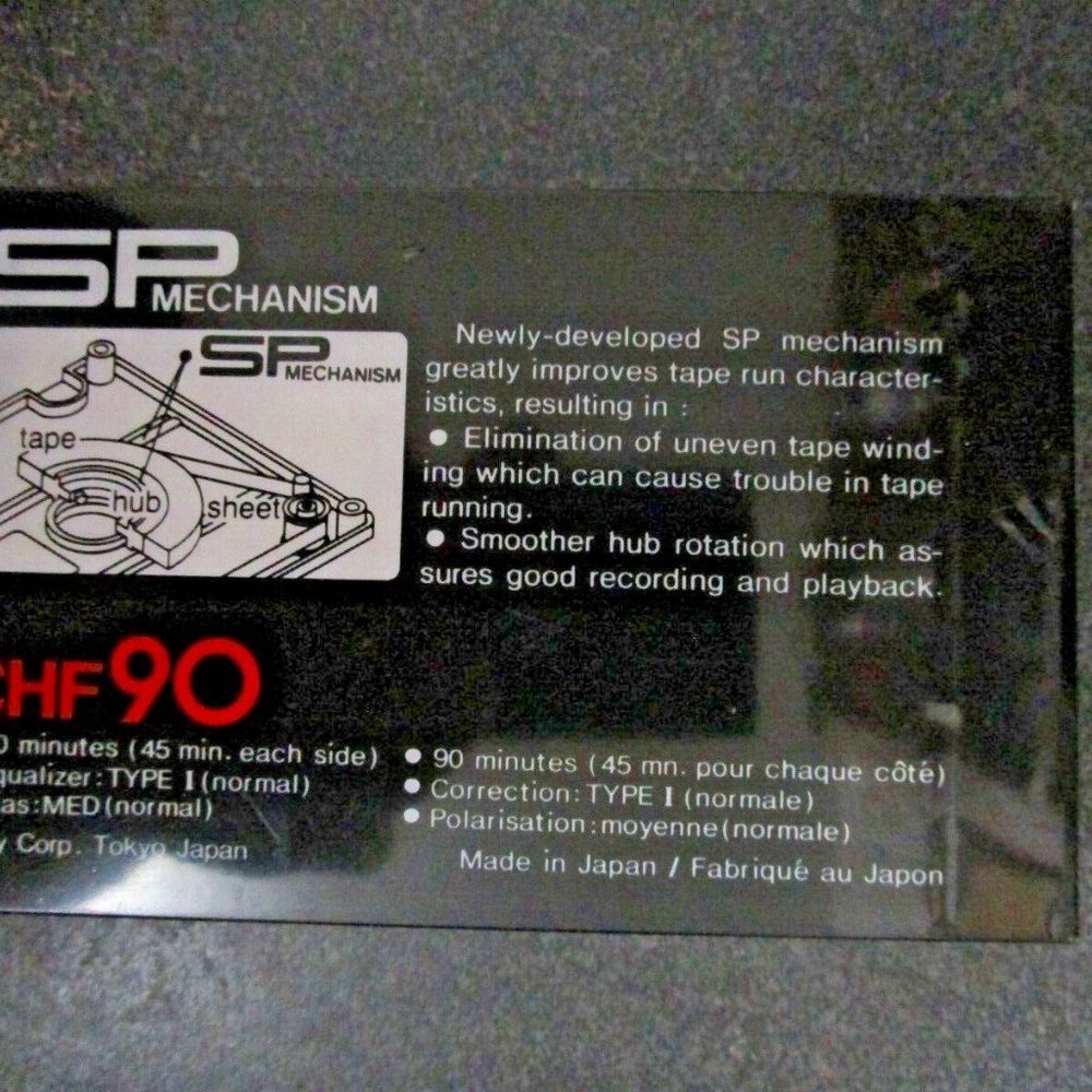 Sony CHF 90 New Sealed Blank Audio Cassettes Tape Japan Vintage - Picture 2 of 2